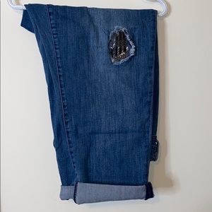 Pennington’s ankle pant with beaded detailing.